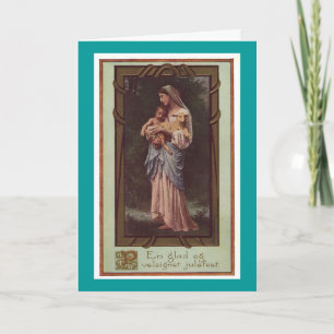 Mor Mary Holding Kristus Child Helgdag Card Helgkort