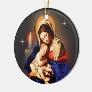 Mor Mary Julgransprydnad Keramik