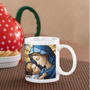 Mor Mary med Baby Jesus version 15 Kaffemugg