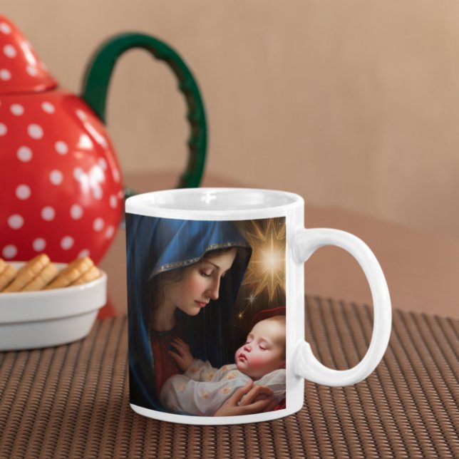 Mor Mary med Baby Jesus version 28 Kaffemugg (Mother Mary with Baby Jesus version 28 Coffee Mug
)