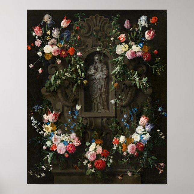 Mor Mary med Child Jesus Helig Art Poster (Framsidan)