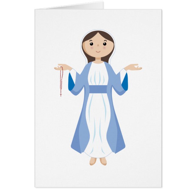 Mor Mary med radbandet Hälsningskort (Framsidan)