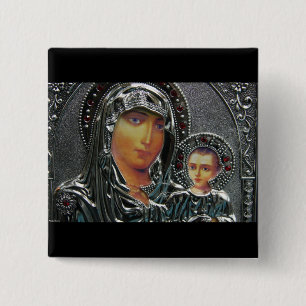 Mor Mary och Baby Jesus Knapp