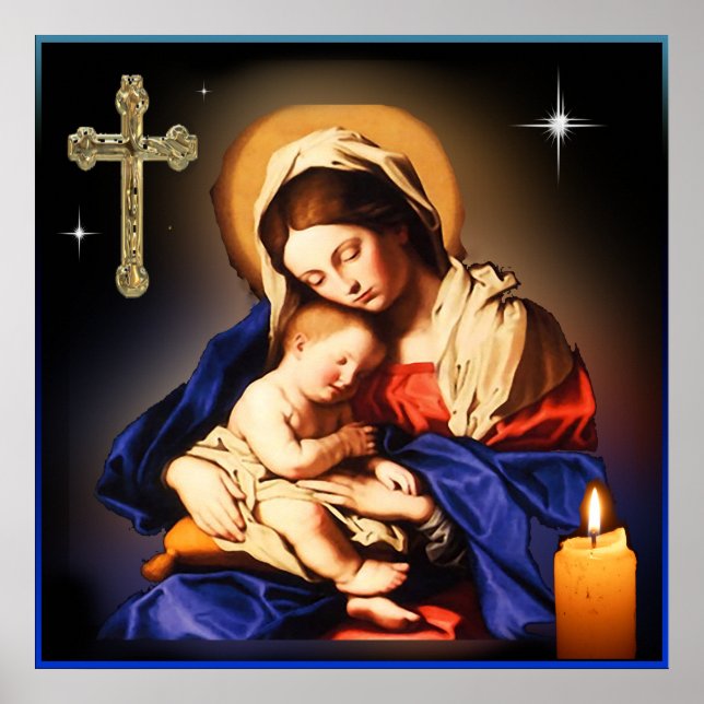 Mor Mary och Baby Jesus Poster (Framsidan)