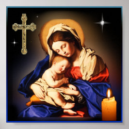 Mor Mary och Baby Jesus Poster