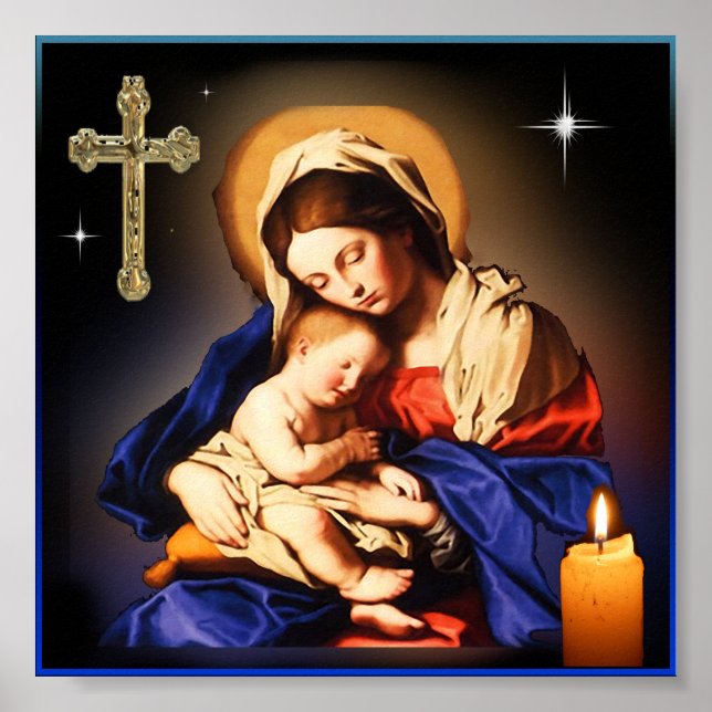 Mor Mary och Baby Jesus Poster (Framsidan)