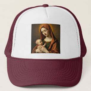 Mor Mary och Baby Jesus Truckerkeps
