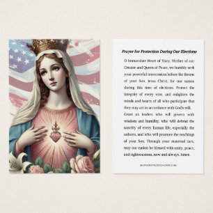 Mor Mary Prayer för skyddsval Visitkort