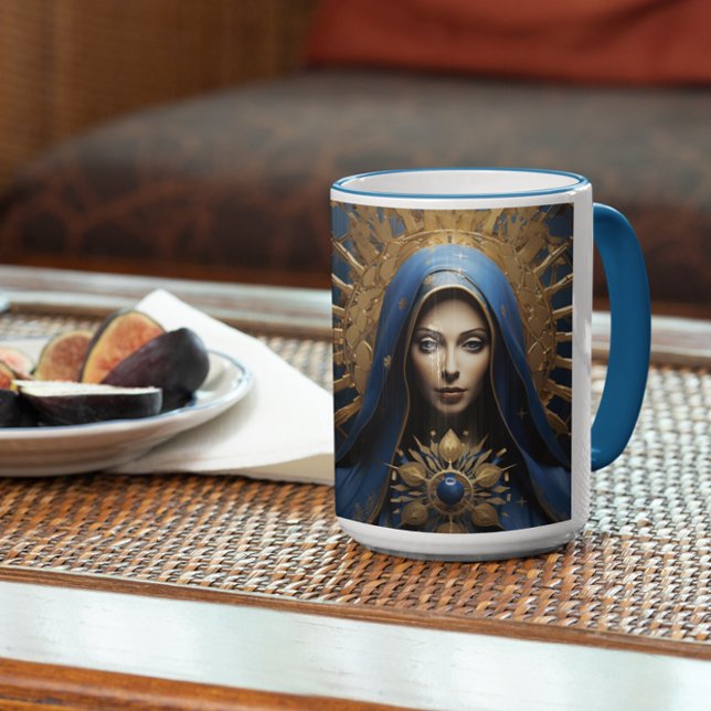 Mor Mary Praying version 3 Kaffemugg (Mother Mary Praying version 3 Coffee Mug
)