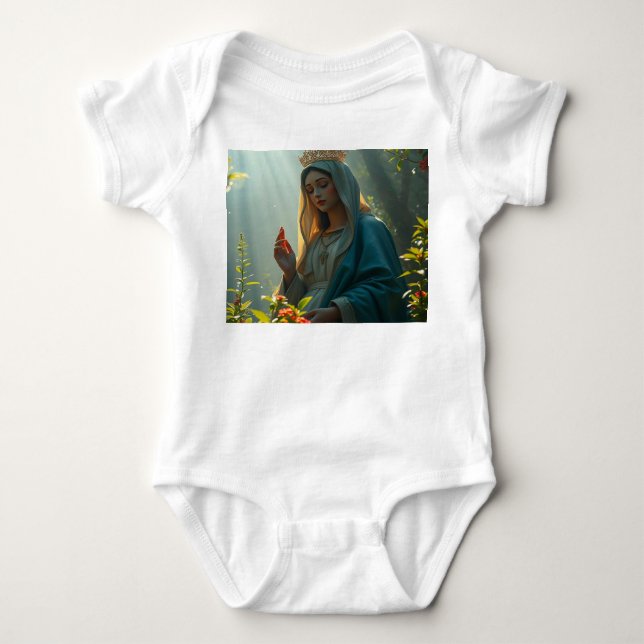 Mor Mary Queen of Heaven Baby Jumper T Shirt (Framsida)