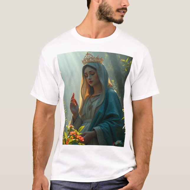 Mor Mary Queen of Heaven Manar Shirt T Shirt (Framsida)