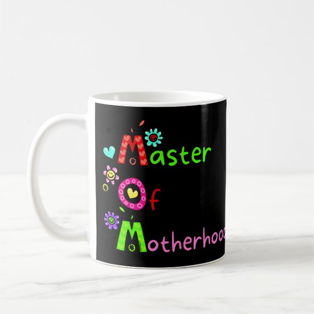 MOR MASTER AV MODERSKAP rolig mors dag       Kaffemugg (Vänster)