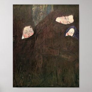 Mor med barn - Gustav Klimt Poster
