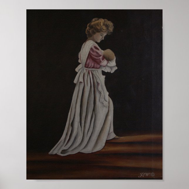 Mor med barn poster (Framsidan)