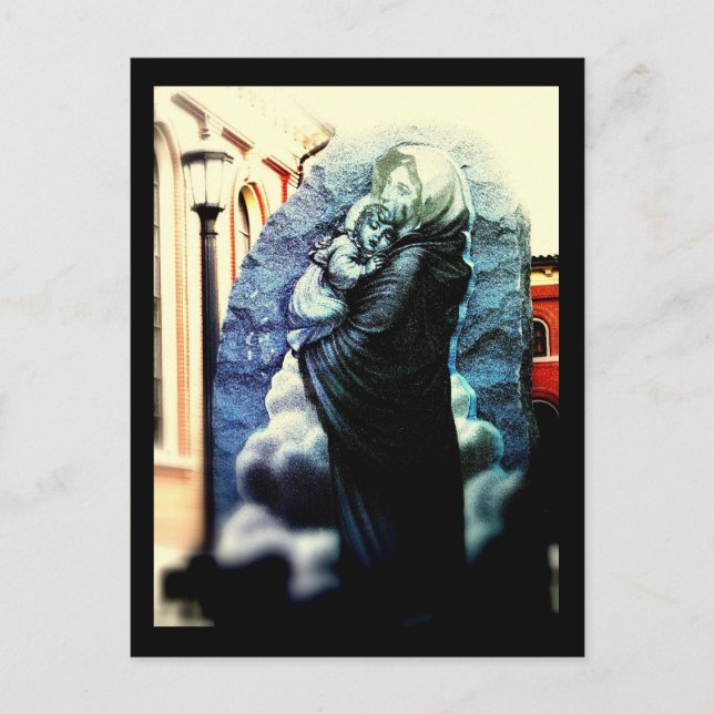 mor med barn vykort (Framsida)