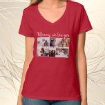 Mor med Kids och Family Mamma 6 Photo Collage T Shirt<br><div class="desc">Mor med Kids och Family Mamma 6 Photo Collage T-shirt. Samling med 6 foton, ett sött meddelande i ett trendig-skript och namn med barn som täcker över bilderna. Lägg till dina 6 favoritfoton i familjen. Söt keepy och en gåva till födelsedag, Mor dag eller jul för en mamma eller mormor....</div>