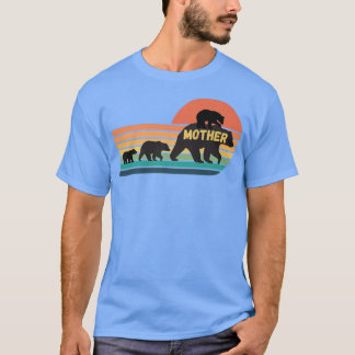 Mor med solnedgång för Unge Vintage - Retro Famil T Shirt