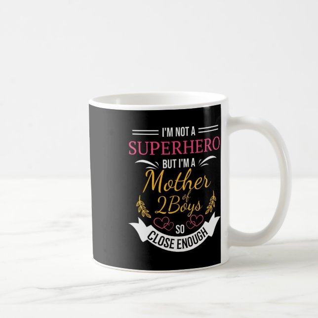 Mor med två dysfunktionella Tee för Mamma med två  Kaffemugg (Höger)