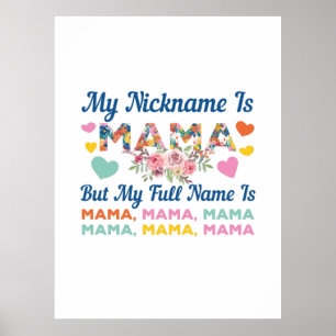 Mor mitt smeknamn är Mamma födelsedagen Poster