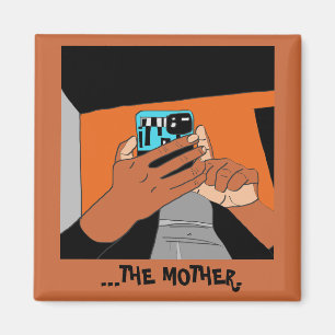 Mor Mobile Händer Cyan Orange Black Magnet
