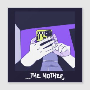 Mor mobilt Händer Violet Avocado Magnetic Card