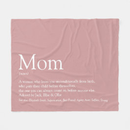 Mor Mor mamma Definition Dammult rosa Fleecefilt