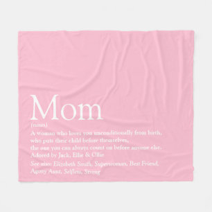 Mor Mor Mamma Definition Kul Cool Rosa Fleecefilt