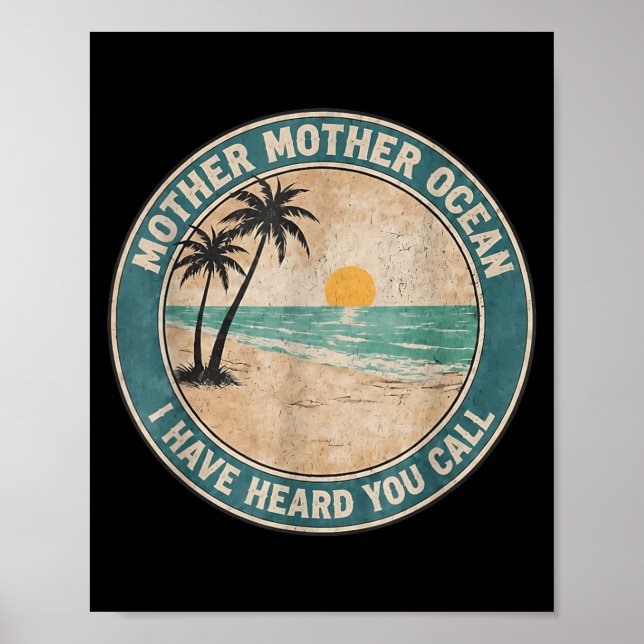 Mor Mor Ocean Har Hört Samtal Rolig Konst Poster (Framsidan)
