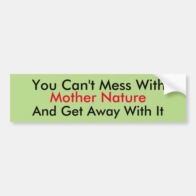 Mor Nature Bumper Sticker Bildekal (Framsidan)
