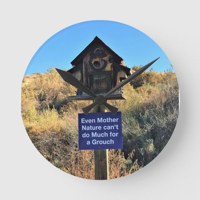 Mor Nature, Grouch Humor Rund Klocka (Framsida)