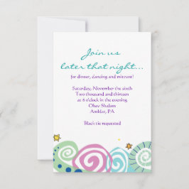 MOR NATURE SWIRL Fladdermus Pub Mitzvah Party-kort Inbjudningar
