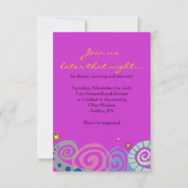 MOR NATURE SWIRL Fladdermus Pub Mitzvah Party-kort Inbjudningar