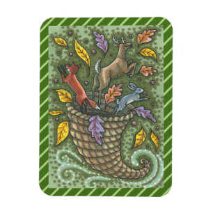 MOR NATURE'S BOUNTY, WOODSY CORNUCOPIA MAGNET