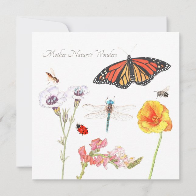 Mor naturs undervattensflata kort (Framsida)