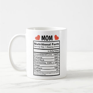 MOR NUTRITIONAL FACTS, GIFT FOR MORS DAG KAFFEMUGG