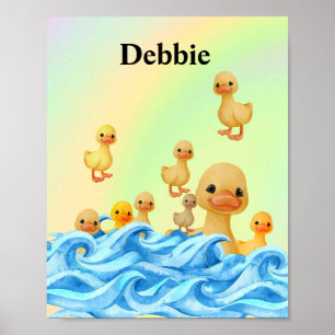 Mor och baby anka poster