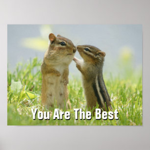Mor och Baby Chipmunk Poster