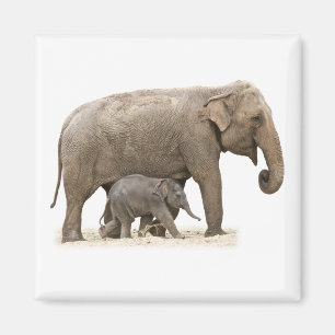 Mor och Baby Elephant Magnet
