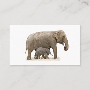 Mor och Baby Elephant Visitkort