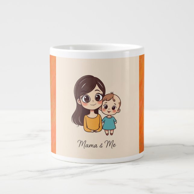 Mor och Baby Gift mugg Jumbo Mugg (Framsidan)