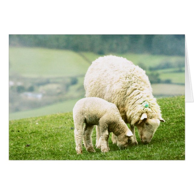 Mor och Baby Hälsningskort (Framsidan Horizontal)