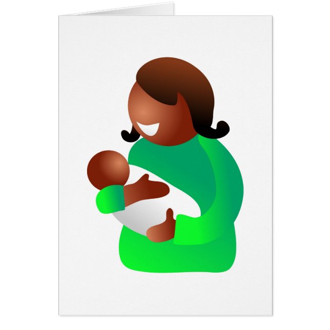 Mor och Baby Hälsningskort (Framsidan)