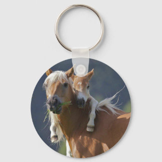 Mor och Baby Horse Nyckelring
