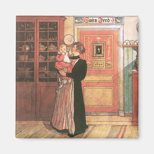 Mor och Baby i köket Magnet (Framsidan)