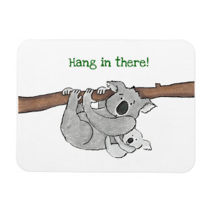 Mor och baby koala "häng in där" kylskåp magnet