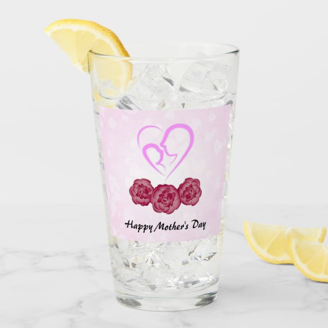 Mor och Baby Mors dag Glaskopp (Framsida Ice)
