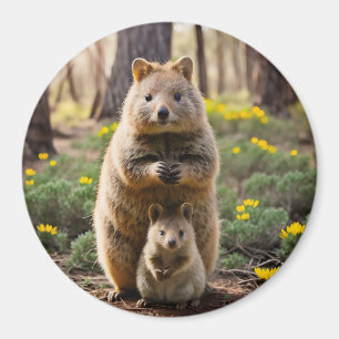 Mor och Baby Quokka, Fridge Magnet