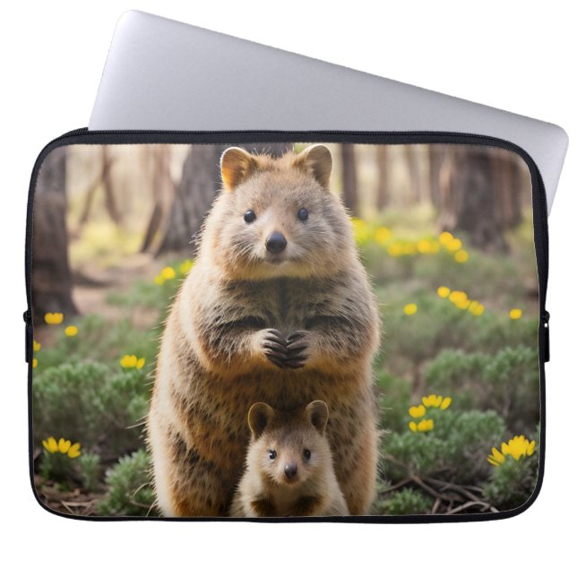 Mor och Baby Quokka, Laptop sleeve (Framsidan)