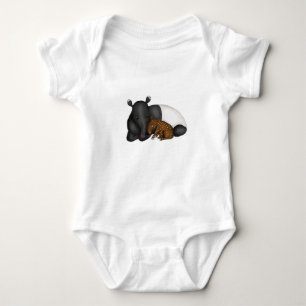 Mor och baby tapir baby, en-biet-kardydräkt t shirt