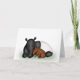 Mor och baby tapir Mors dag-kort Kort